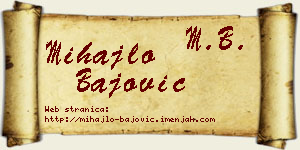 Mihajlo Bajović vizit kartica